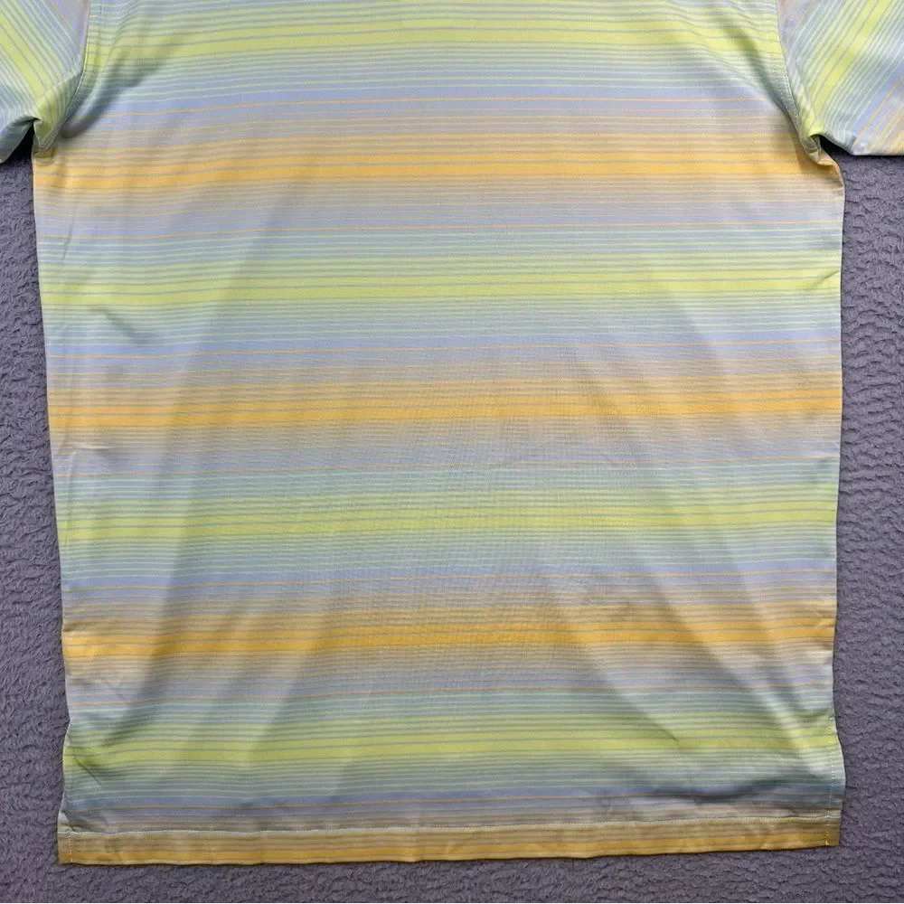 Dunning Polo Shirt Mens XL Colorful Striped Stretch TPC Piper Glen‎ Golf Casual